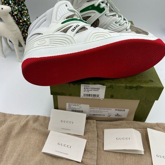 Women’s Gucci retro basket high top sneaker size 41.5 made in Italy - Picture 5 of 8